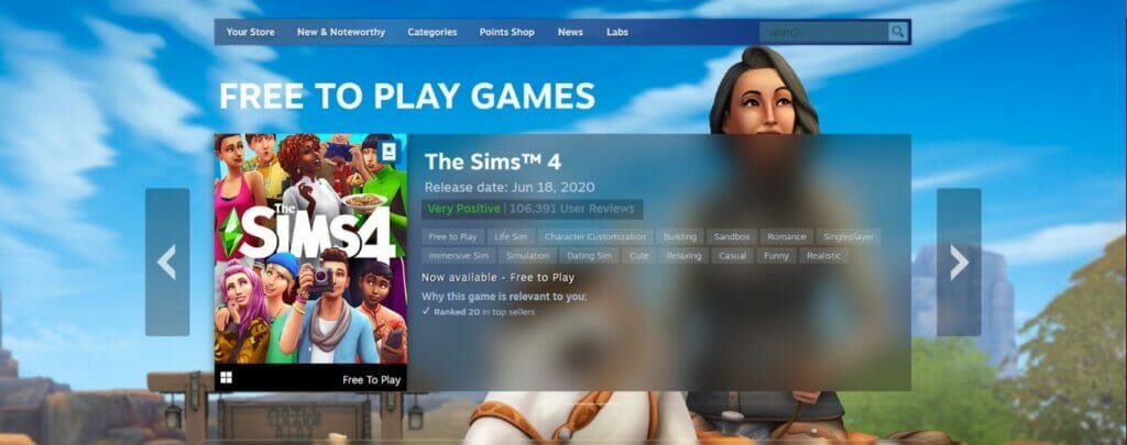 Steam Offers The Sims 4 & 2 more Premium Games Free to Play